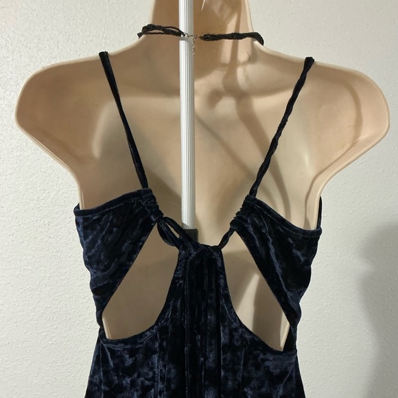 Free People Intimately Low Key Crush Velvet Cut Out Maxi Slip Dress - Picture 9 of 16